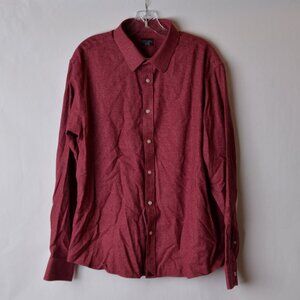 UNTUCKit Flannel Button Down Long Sleeve Shirt Mens Extra Large Red 100% Cotton